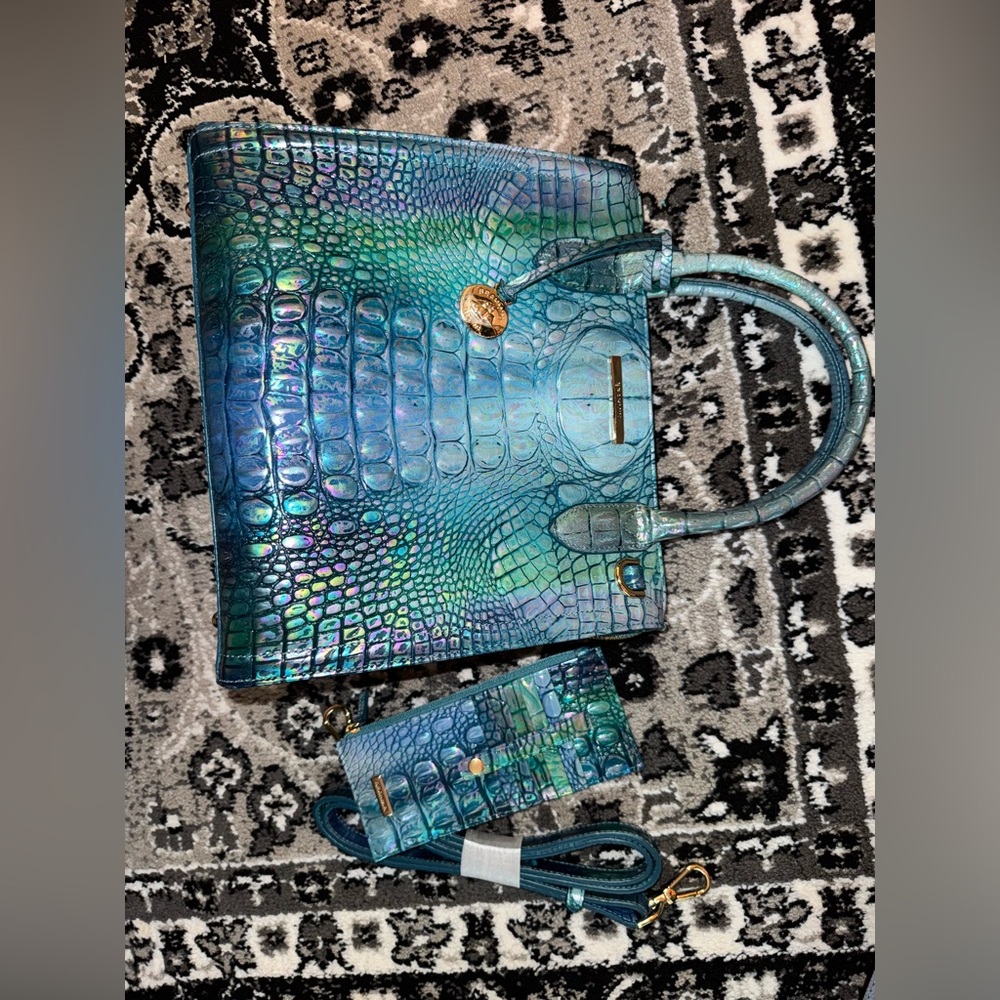 Brahmin Blue Topaz Caroline tote & wallet